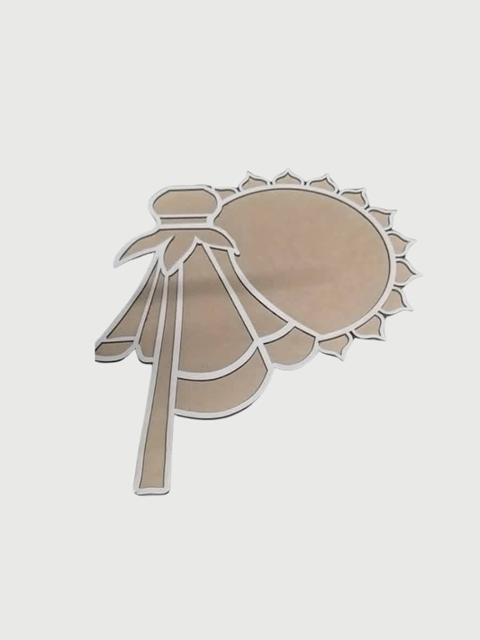 Gudiparwa Festive Ready to Fill MDF Rangoli 12 Inch Decorative Base