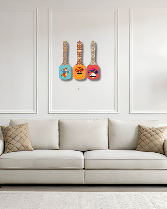 Premium 3 Pcs MDF Digital Print Wall Hanging Decor