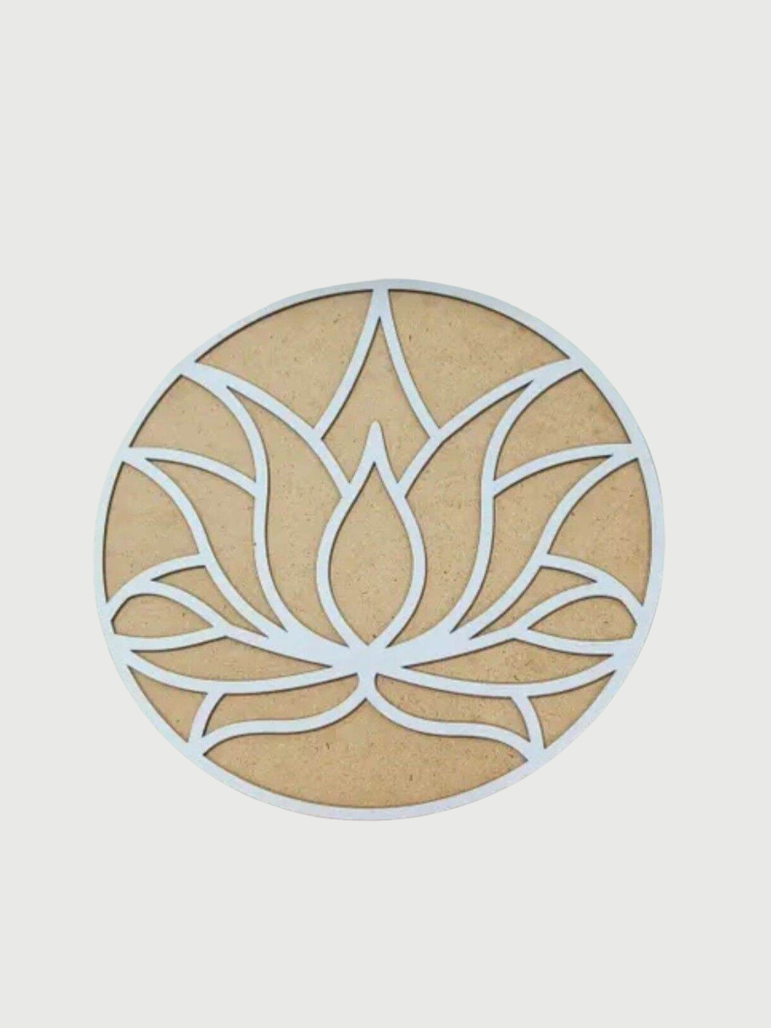 Lotus Shaped-2 Ready to Fill MDF Rangoli 12 Inch Decorative Base