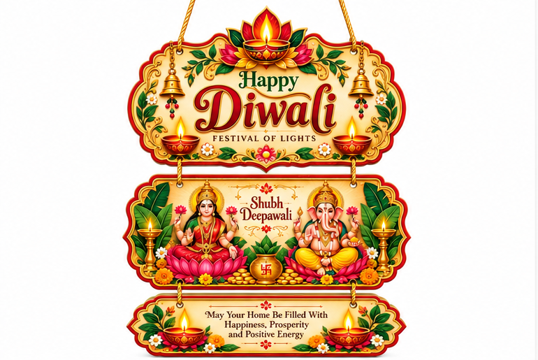 Diwali Hanging Decor | Laxmi Ganesh