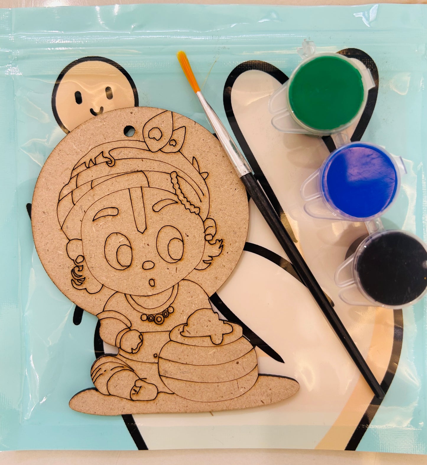 Kids Cute Krishna ji DIY Magnet Kit β Fun Paint & Craft Activity for Kids