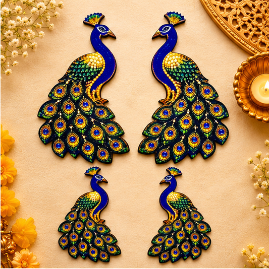 Classic Peacock Cutout - Set of 10 Pairs (Mix)