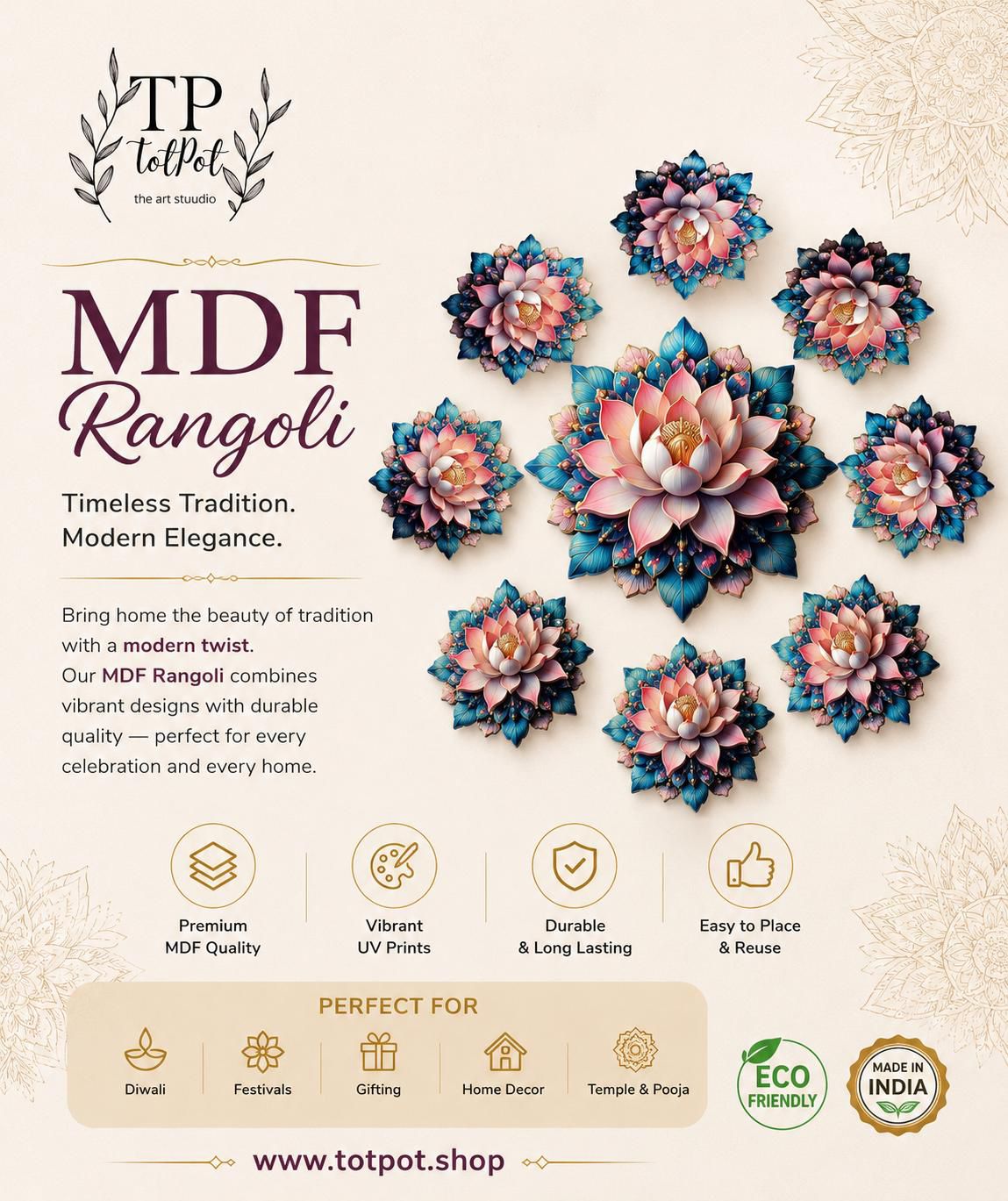 24 Inch Premium Rangoli Collection