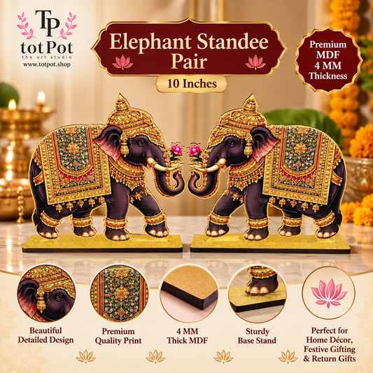 Royal Elephant MDF Standee- Pair