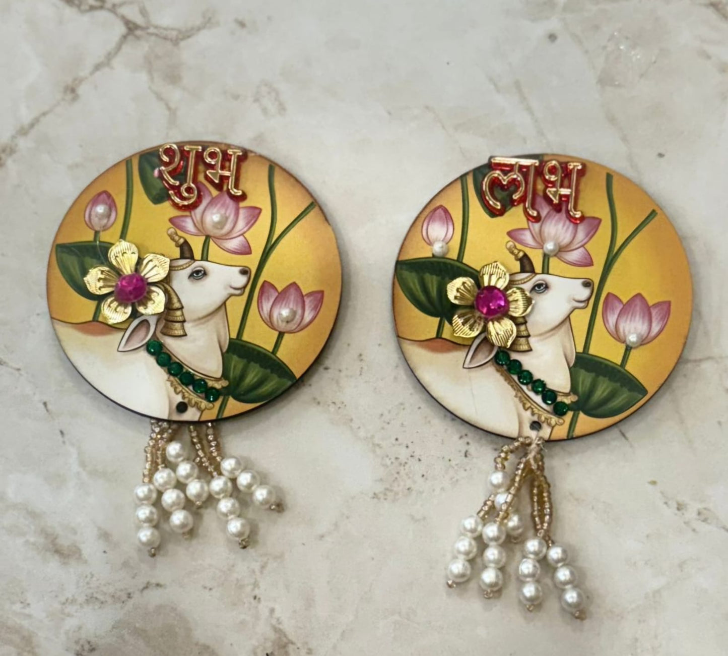 Pichwai Shubh & Laabh Pair (Pack of 2)