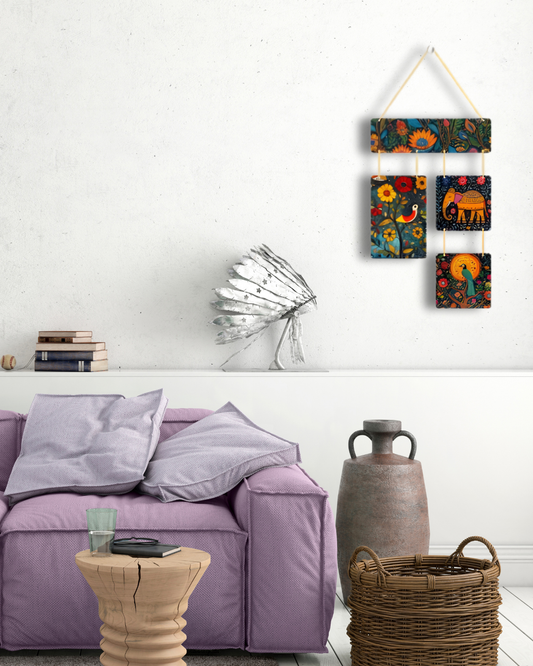 Premium Art Illustration 4 Digital Print MDF Wall Hanging Decor