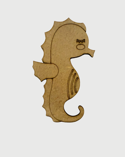 MDF Cutouts for DIY Crafts and Home Decor - Seahorse