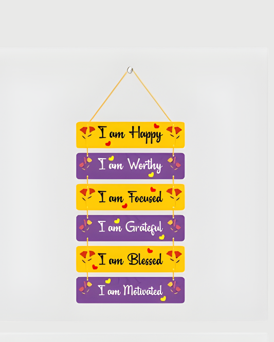 Premium Happy Affirmation Digital Print MDF Wall Hanging Decor