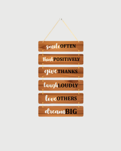 Premium Smile Often Affirmation Digital Print MDF Wall Hanging Decor