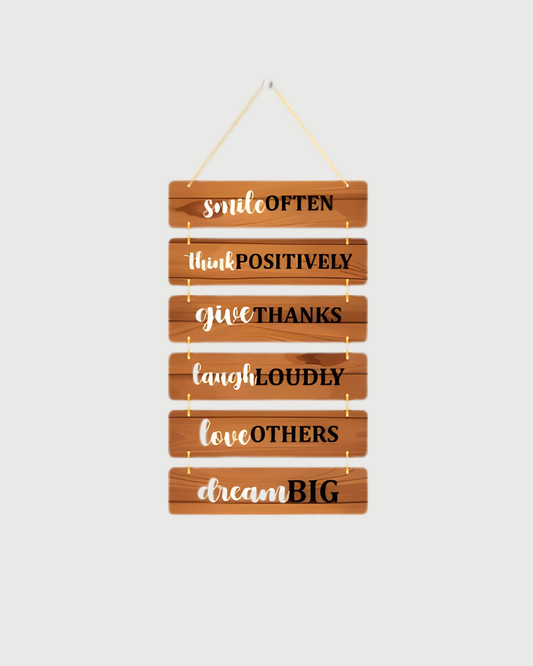 Premium Smile Often Affirmation Digital Print MDF Wall Hanging Decor