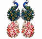 Peacock Cutout White & Blue - Set of 10 Pairs (Mix)