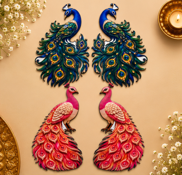 Peacock Cutout - Set of 10 Pairs (Mix)