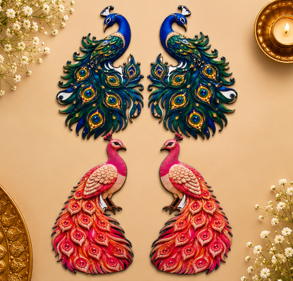 Peacock Cutout - Set of 10 Pairs (Mix)