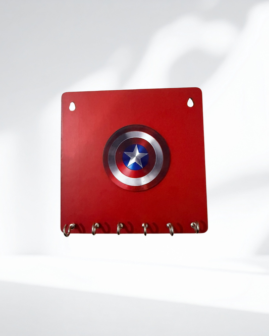 Captain America Key Hanger / Medal Hanger 6 x 6 Inch