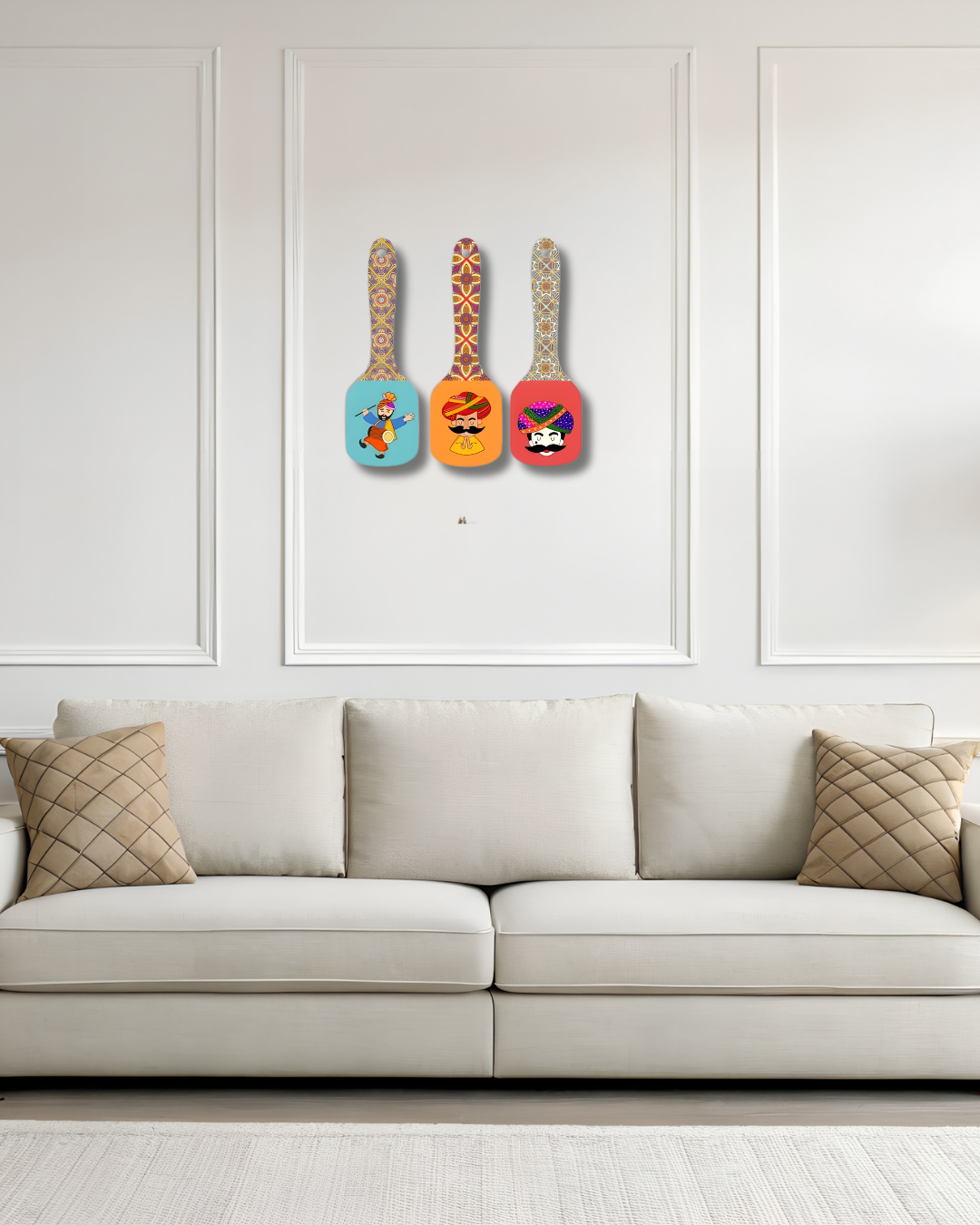 Premium 3 Pcs MDF Digital Print Wall Hanging Decor