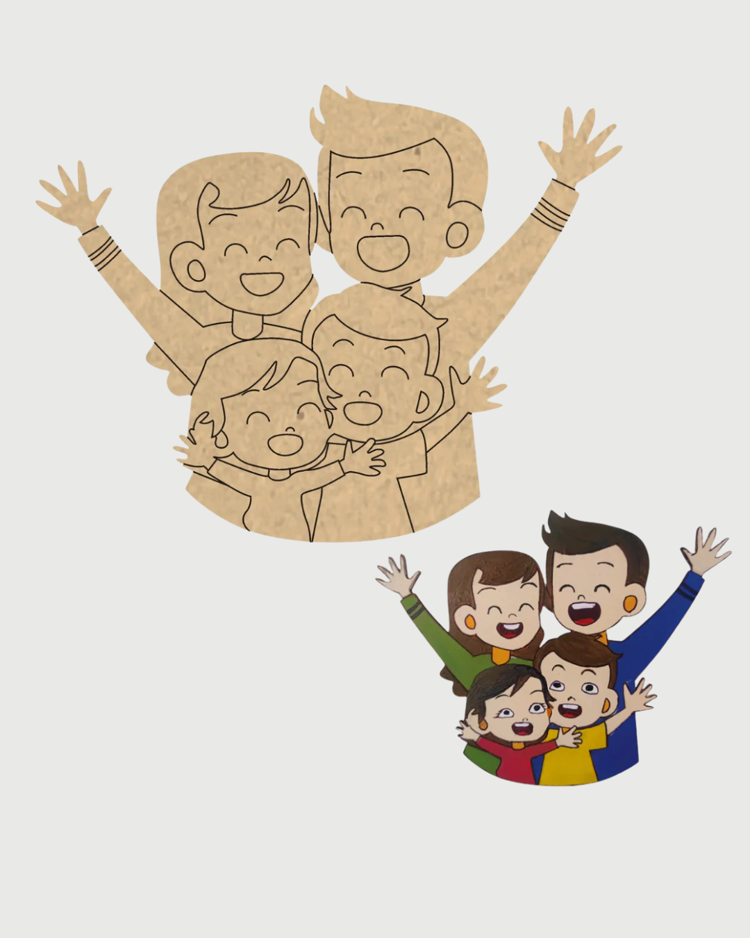 MDF Cutouts for DIY Crafts and Home Decor - Family