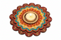 4 Inch MDF Tealight Holder Cutout for DIY Decor- Periwinkle