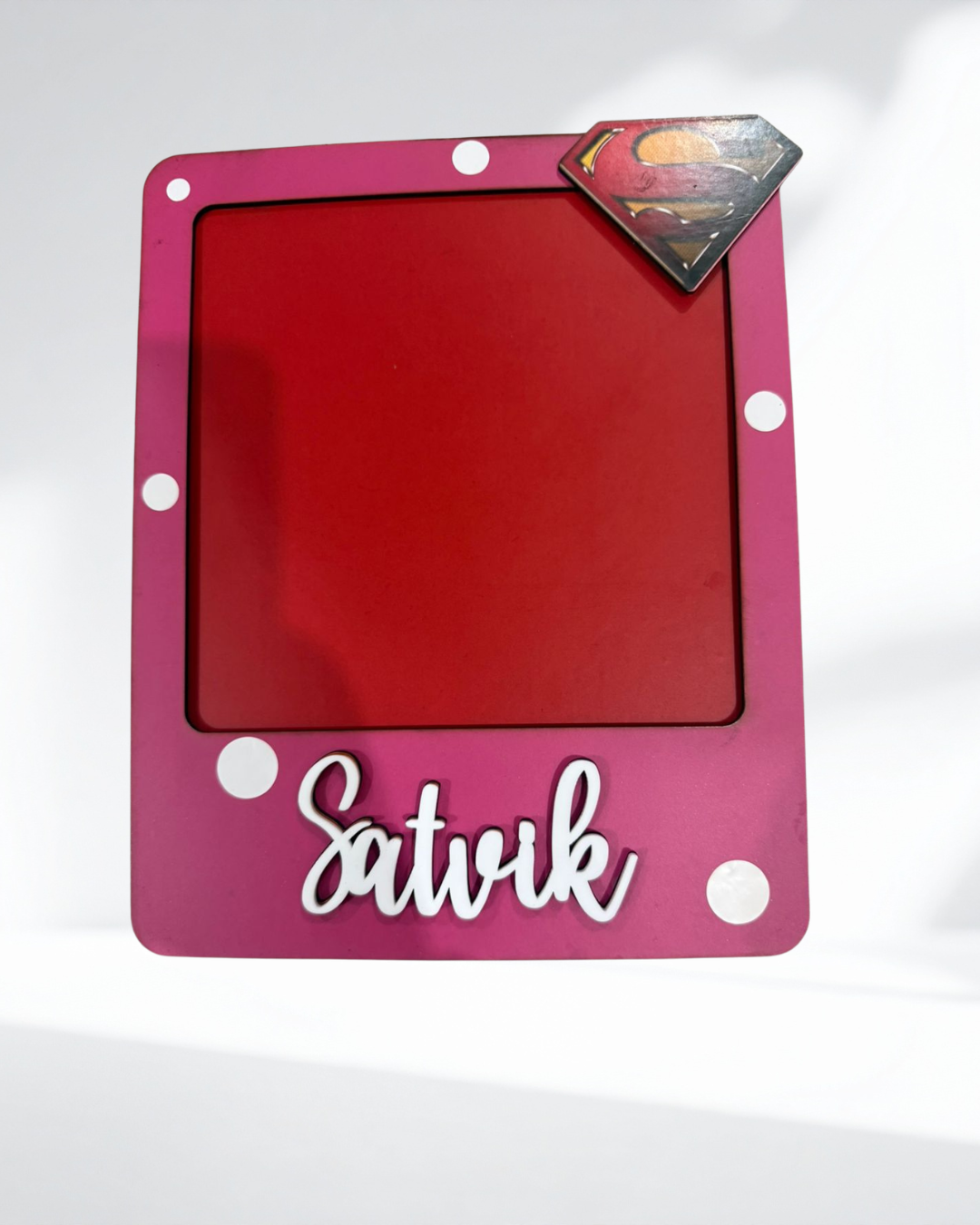 Superman Customized Name Magnet Photo Frame 8 x 10 Inch