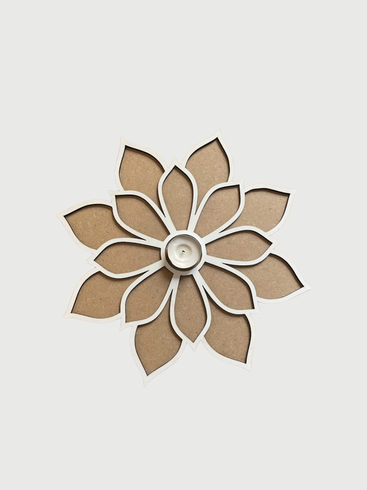 Floral design 2 Ready to Fill MDF Rangoli 12 Inch Decorative Base
