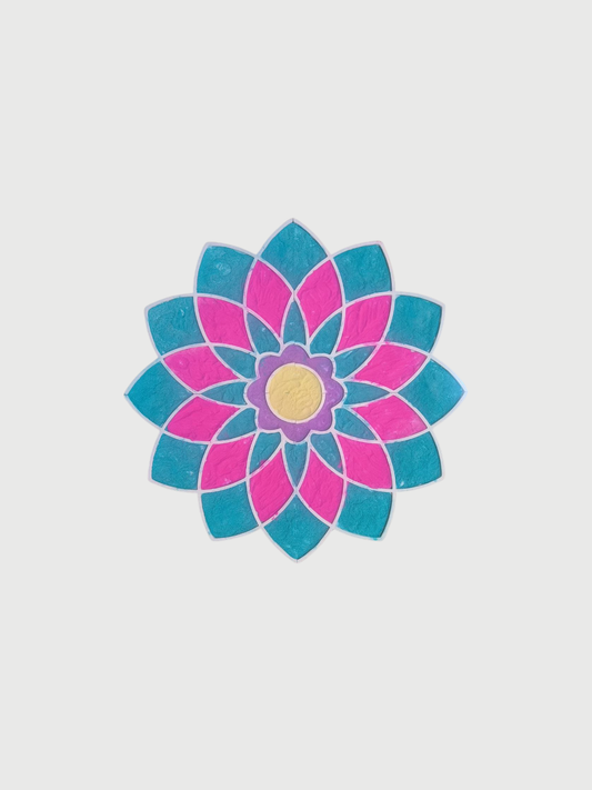 Floral design 3 Ready to Fill MDF Rangoli 12 Inch Decorative Base