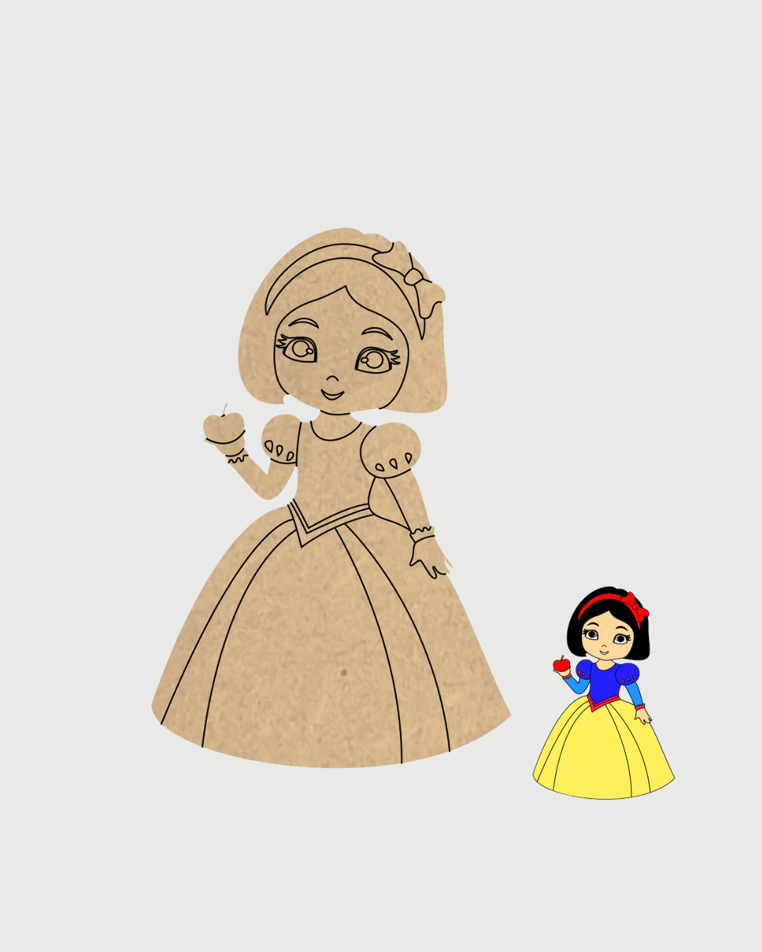 MDF Cutouts for DIY Crafts and Home Decor - Snow White