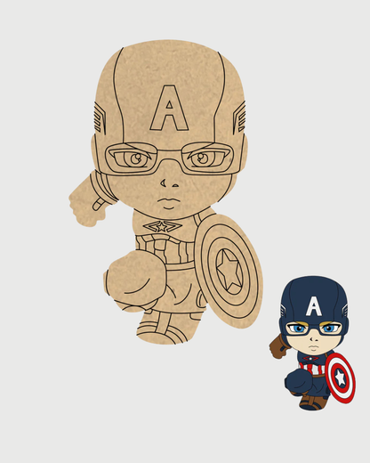 MDF Cutouts for DIY Crafts and Home Decor - Captain America