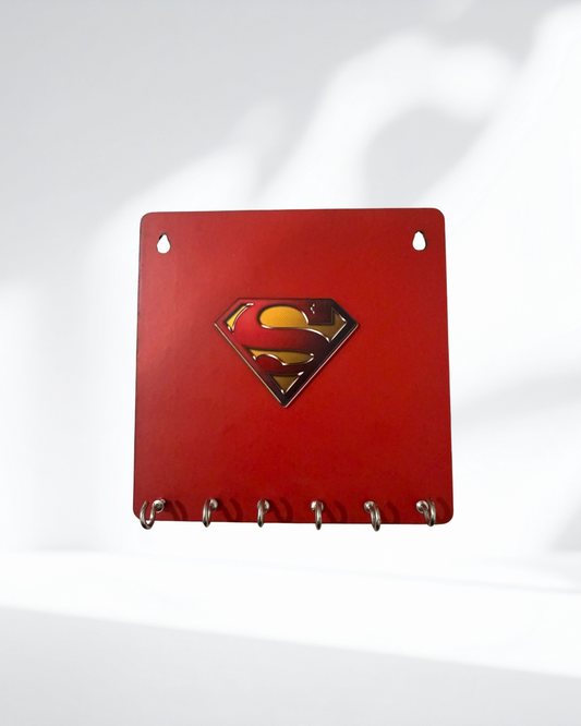 SuperMan  Key Hanger / Medal Hanger 6 x 6 Inch