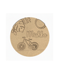 Bicycle DIY Circular Customized Name Plate Canva Kit with Paint & Brush