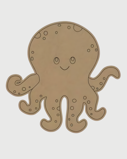 MDF Cutouts for DIY Crafts and Home Decor - Octopus