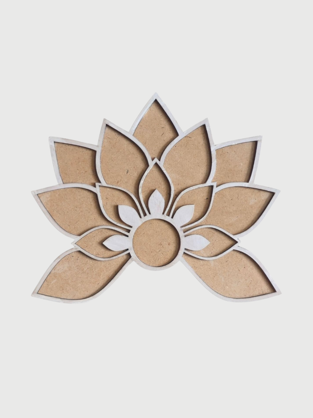 Floral Semi-circle Ready to Fill MDF Rangoli 12 Inch Decorative Base