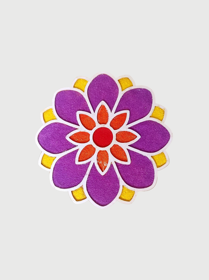 Floral-4 Ready to Fill MDF Rangoli 12 Inch Decorative Base