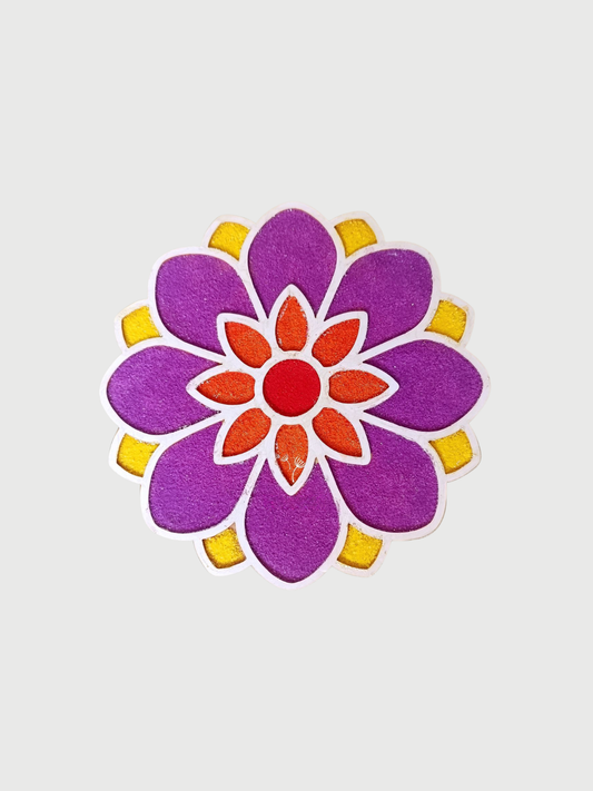 Floral-4 Ready to Fill MDF Rangoli 12 Inch Decorative Base