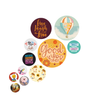 Good Vibes Abstract | 11 Piece Circular MDF Wall Hanging Decor Set | 52 x 65 cm