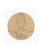 Rocket DIY Circular Customized Name Plate Canva Kit with Paint & Brush