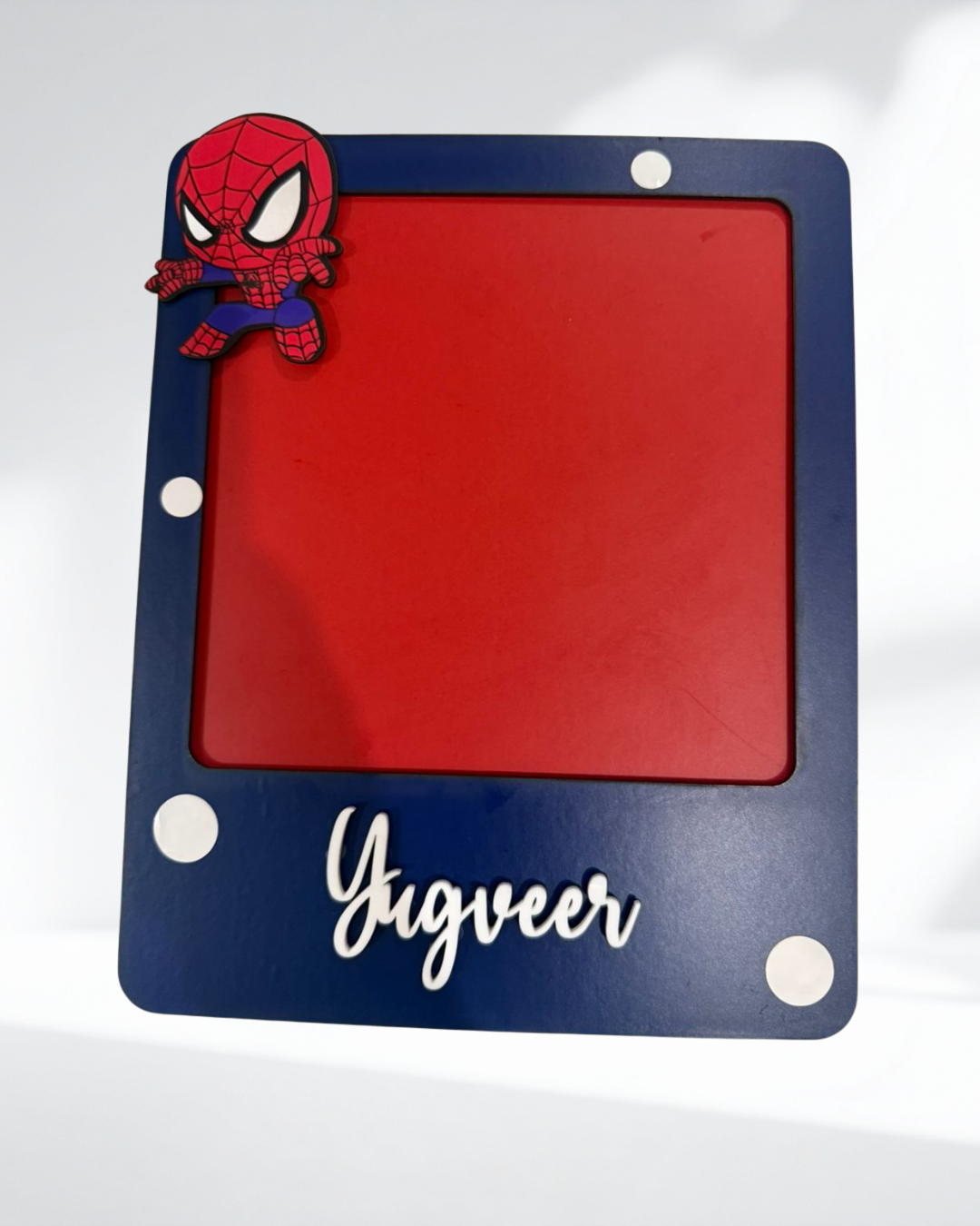 Spider Man Customized Name Magnet Photo Frame 8 x 10 Inch