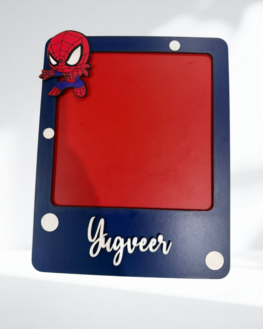 Spider Man Customized Name Magnet Photo Frame 8 x 10 Inch