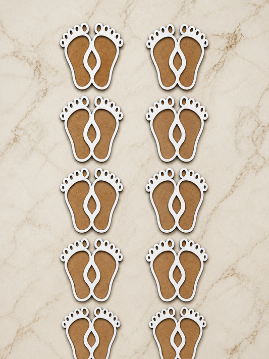 Lakshmi Charan MDF Cutouts 3Inch Set (10 pieces)