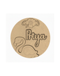 Flamingo -2 DIY Customized Name Plate Canva Kit with Paint & Brush