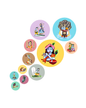 Shree Krishna 4 | 11 Piece Circular MDF Wall Hanging Decor Set | 52 x 65 cm