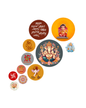 Shree Ganesha 3 | 11 Piece Circular MDF Wall Hanging Decor Set | 52 x 65 cm