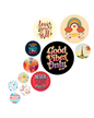 Good Vibes-2 | 11 Piece Circular MDF Wall Hanging Decor Set | 52 x 65 cm