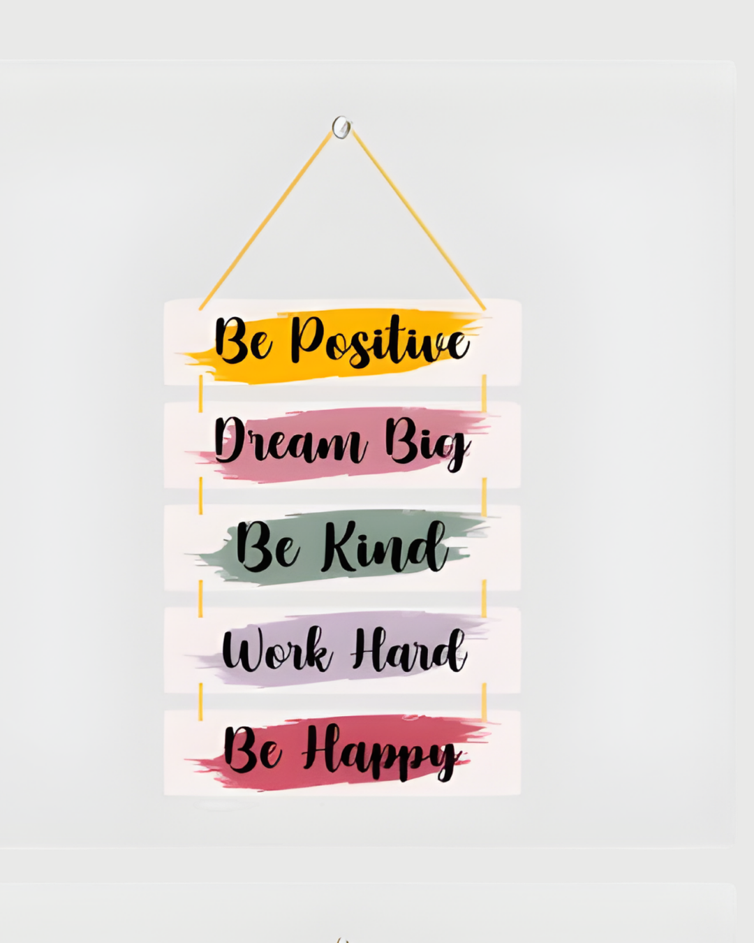 Premium Be Positive Circle Digital Print MDF Wall Hanging Decor