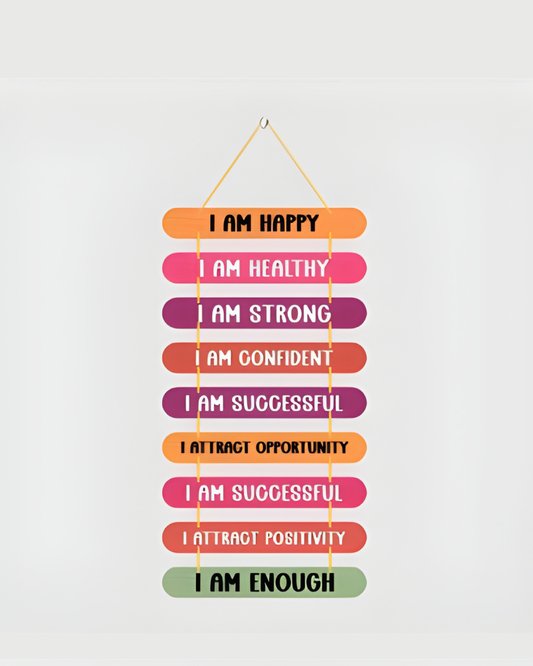 Premium I am Happy Circle Digital Print MDF Wall Hanging Decor