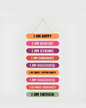 Premium I am Happy Circle Digital Print MDF Wall Hanging Decor