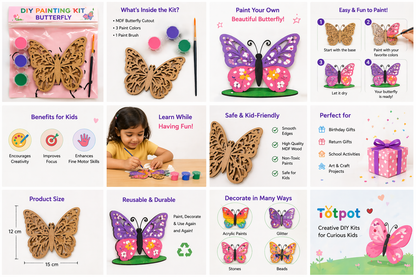 Butterfly MDF DIY Art & Craft set of 12