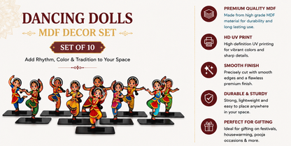 Traditional Dancing Dolls MDF Decor