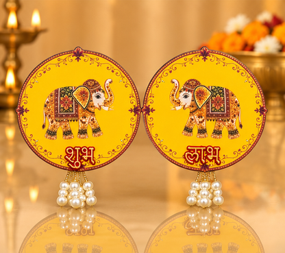 Shubh Labh Elephant Pair