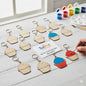 DIY MDF Keychain Pack of 12 for Craft and Painting - Cupcake