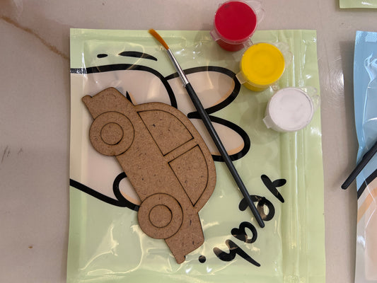 Kids Cute car DIY Magnet Kit – Fun Paint & Craft Activity for Kids