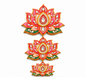 Lotus Floral MDF Cutout Set - 10 Sets